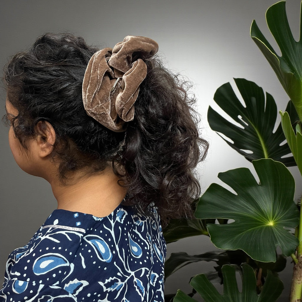 Mocha Velvet Scrunchie