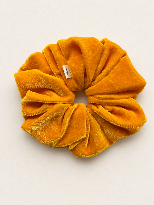 Golden honey velvet scrunchie by Blue Poppies