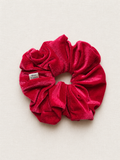 Raspberry velvet scrunchie by Blue Poppies