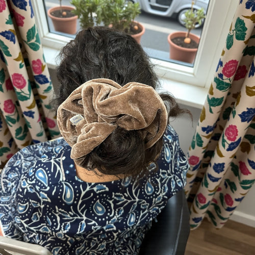 Mocha Velvet Scrunchie