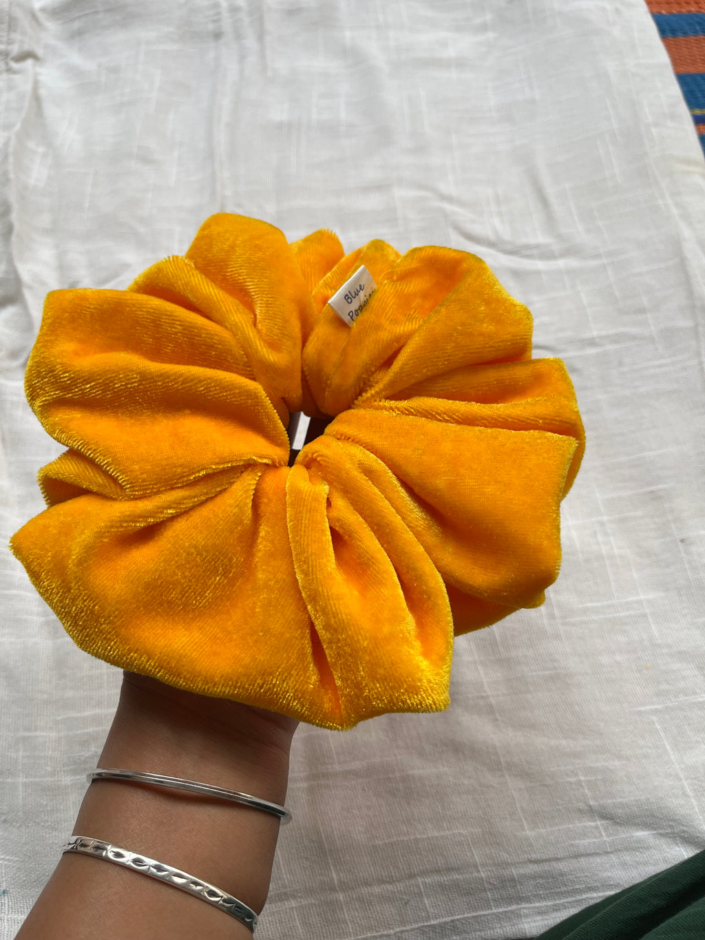 Golden Honey Velvet Scrunchie